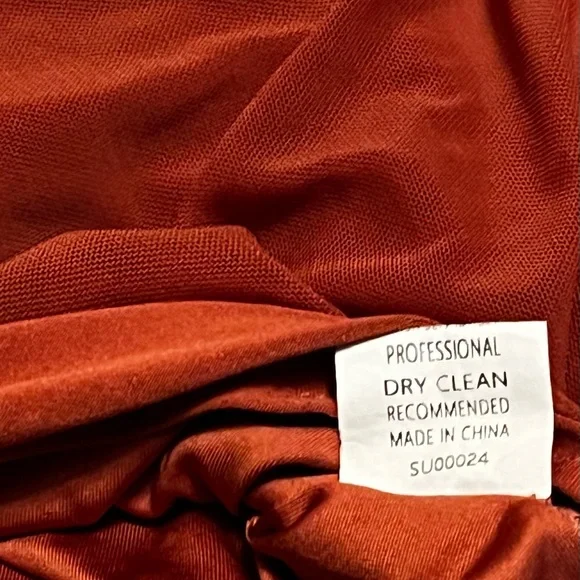 Women’s /Source Unknown Ruffled Burnt Orange Skirt Set Size XS - Picture 6 of 6